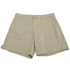 Levi's Jeans Womens Shorts Size 16 Beige Flat Front Chino Shorts 4 Pockets Pants